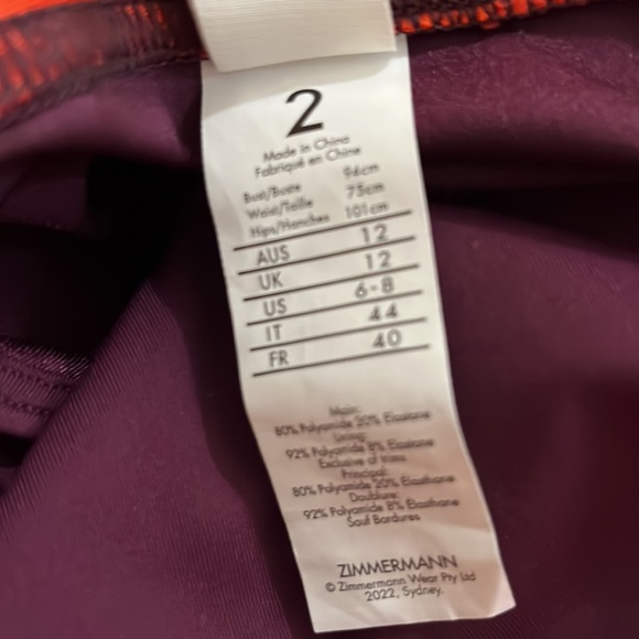 NEW ZIMMERMAN Violet Color Block Bikini
Bottom - Picture 5 of 8